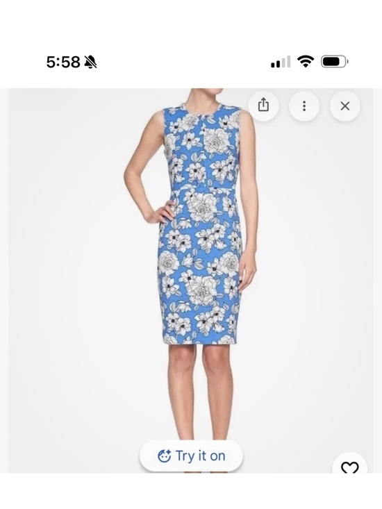 Banana Republic Dresses & Skirts - BANANA REPUBLIC Blue and White Floral Sheath Dress